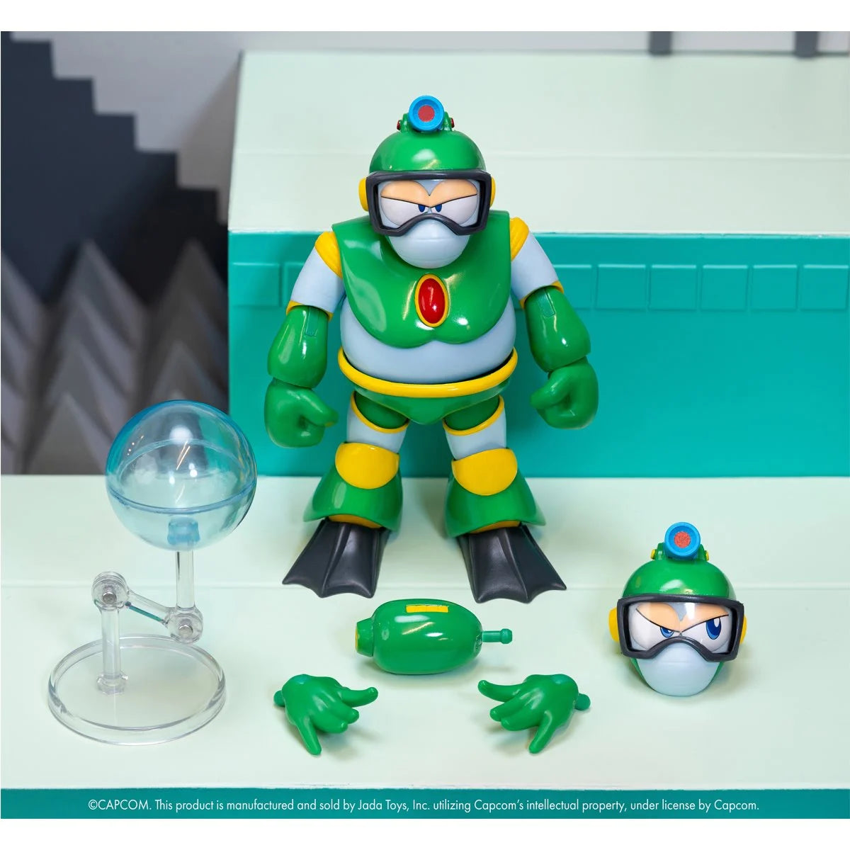 Jada Toys Mega Man Bubble Man Deluxe Wave 3 1:12 Scale Action Figure
