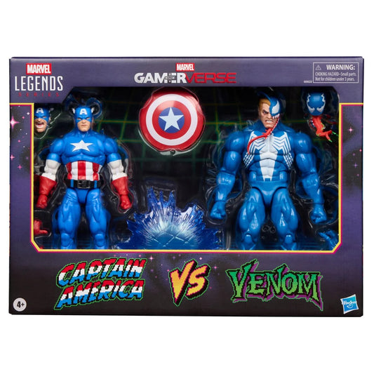 Hasbro Marvel Legends Series Gamerverse Captain America vs. Venom 6-Inch Action Figures