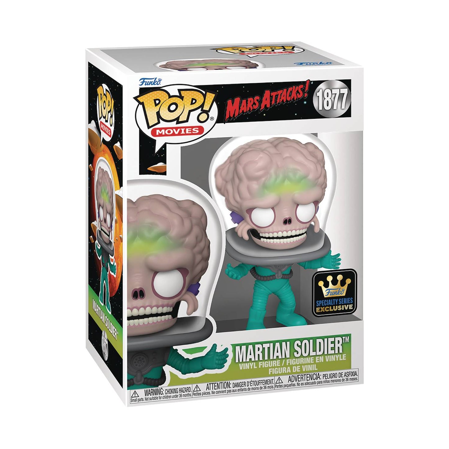 Funko POP! Movies Mars Attacks Martian Soldier Figure #1877 [Specialty Series]