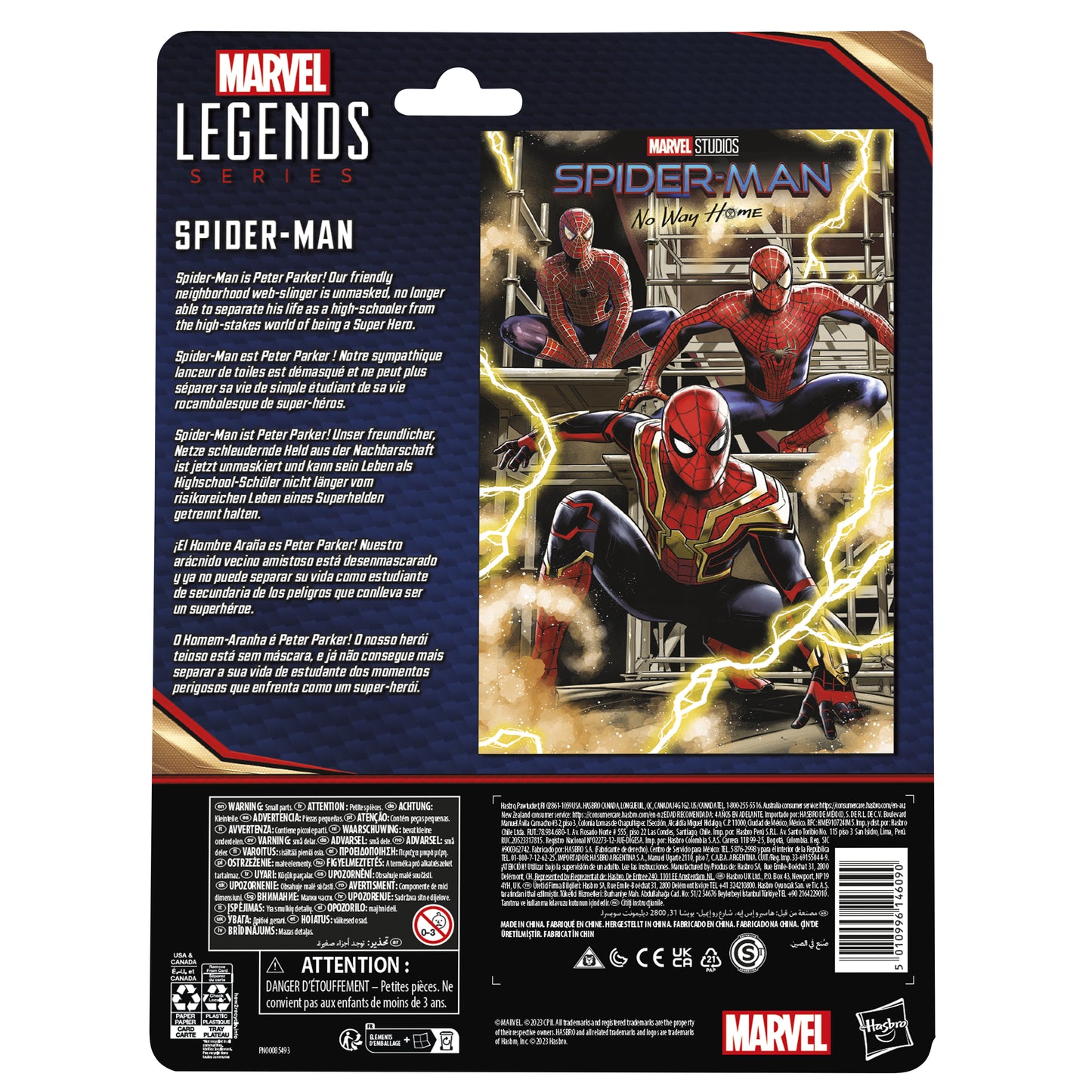 Hasbro Spider-Man Legends Retro No Way Home Tom Spidey 6-inch Action Figure